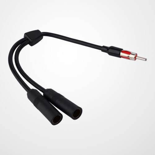 Car Antenna Y-Splitter Cable 30cm Black