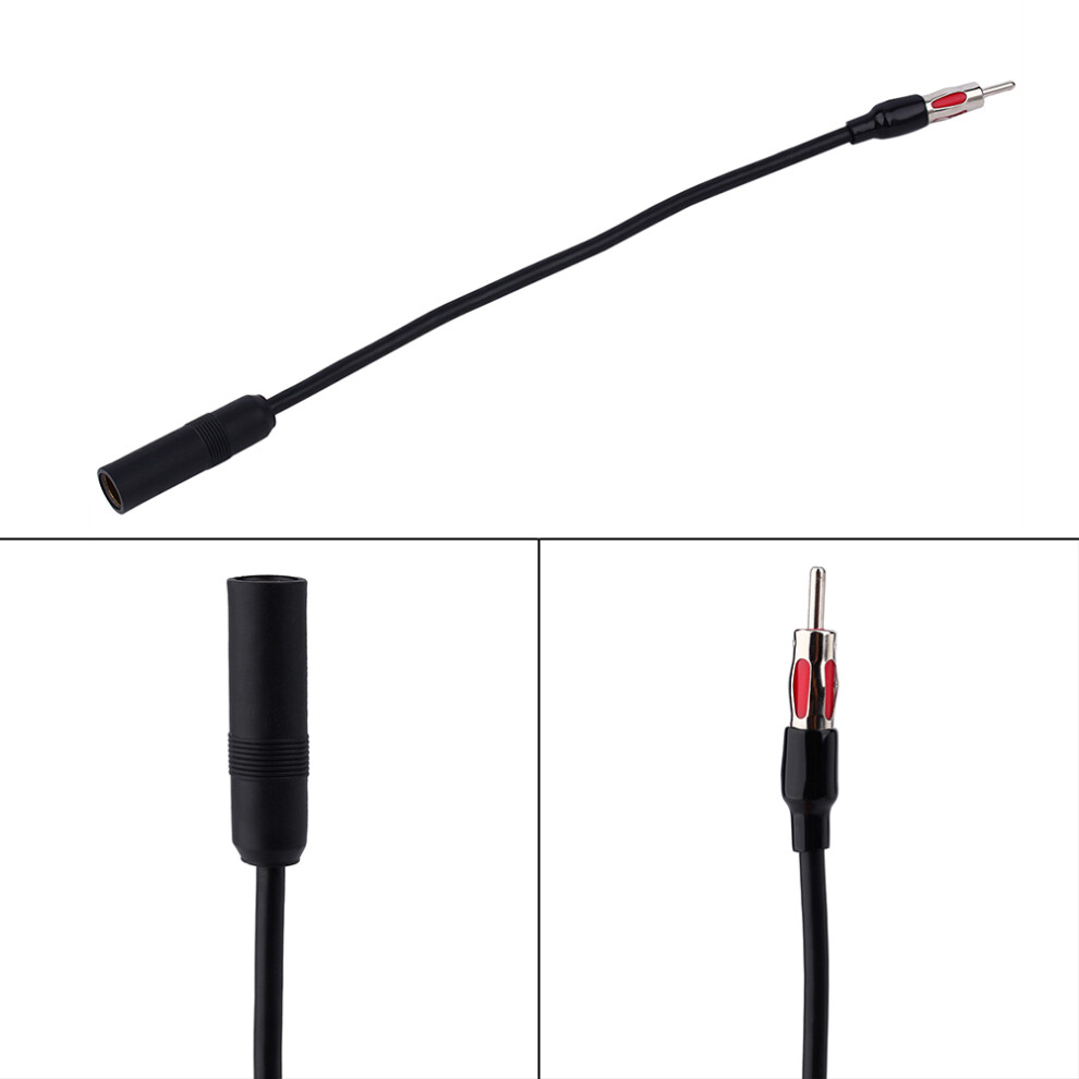Car Antenna Extension Cable 30.5Cm Male To Female | Stereo Radio Adapter Black 8731393103659
