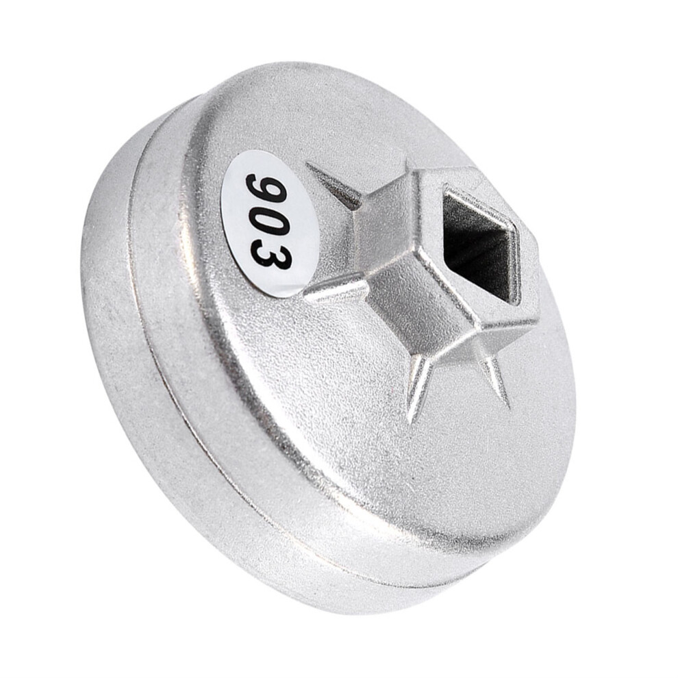 74Mm 14 Flute Aluminum Oil Filter Wrench Socket Remover Tool 903 Silver 7621393014080