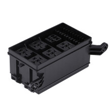 6-Way Fuse Relay Holder Box for Auto Car SUV Pickup, Black, 240g