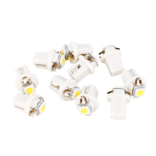 10 Pack T5 5050 1SMD LED Car Dashboard Side Indicator Light 12V 1