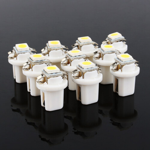10 Pack T5 5050 1SMD LED Car Dashboard Side Indicator Light 12V 2
