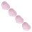 4Pcs Natural Pink Crystal Hearts 1