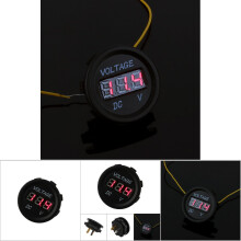 Universale 12-24V Waterproof Digital Voltmeter Socket with Red LED Light