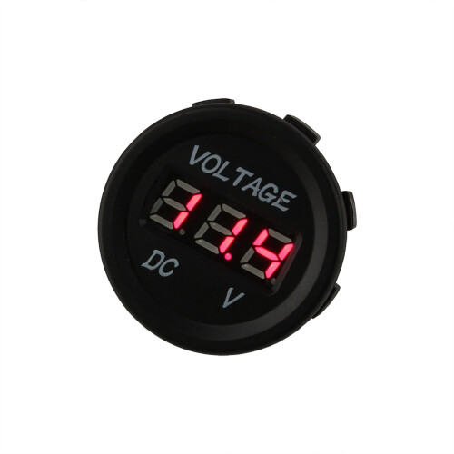 Universale 12-24V Waterproof Digital Voltmeter Socket 3.5x2.7cm Red LED 1