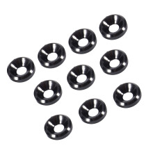 Aluminium M3 Countersunk Washers Gasket 10 Pack Black Anodized