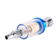 Spray Gun Air Line Filter Water Trap 6mm BSP Blue & Clear
