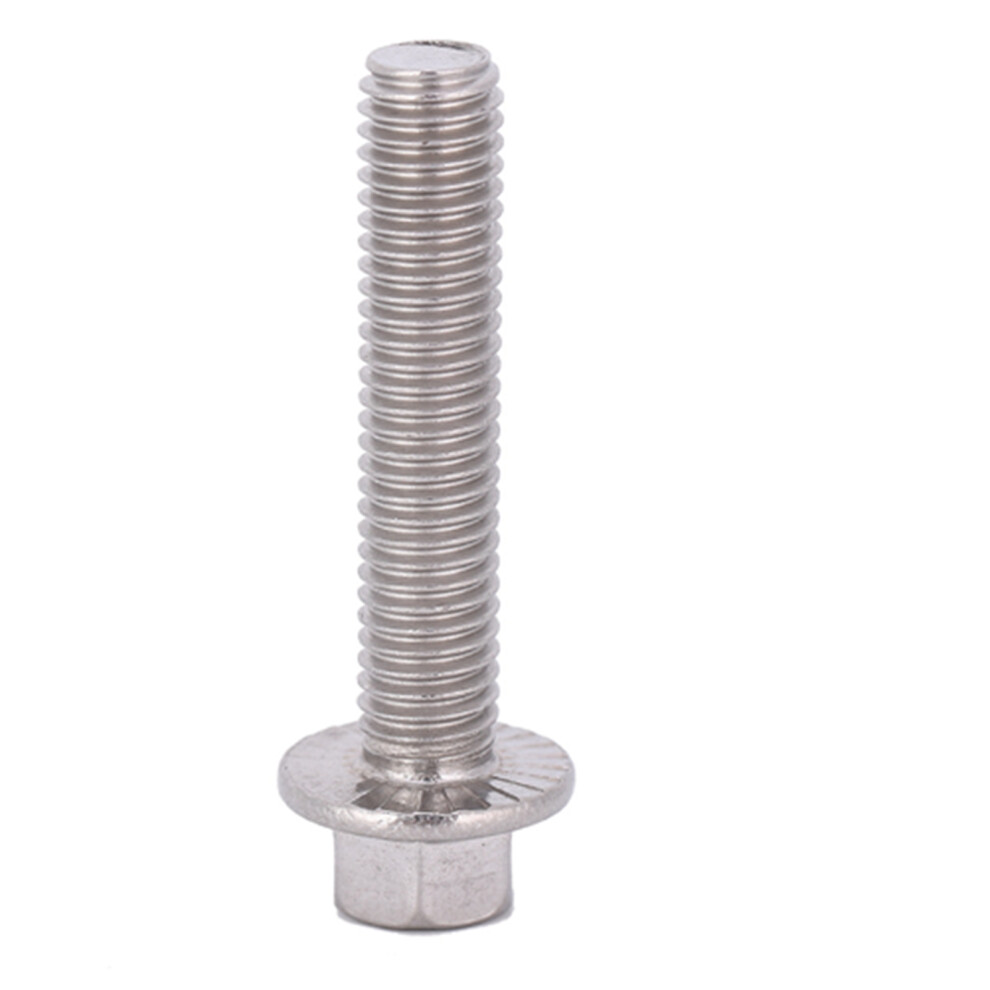 Ss304 M8 Stainless Steel Flange Screws 10Pcs Hex Cap Head Bolts 4341393017913
