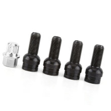 4+1 M141.5MM Black Steel Wheel Bolt & Lock Nut Set with Key