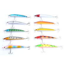 10pcs Colorful Crankbait Fishing Lures 95mm Sharp Hooks Tackle Accessories