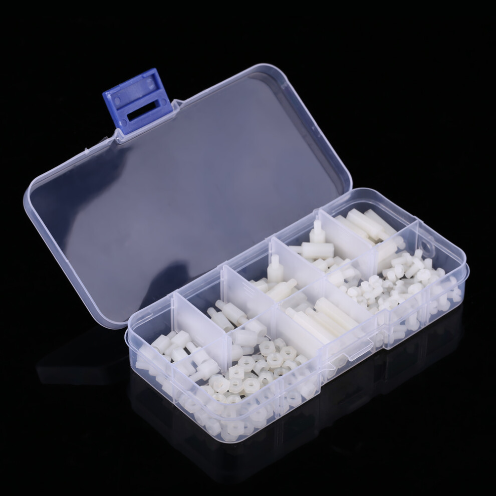 Nylon M3 Hex Standoff Kit 180Pcs White