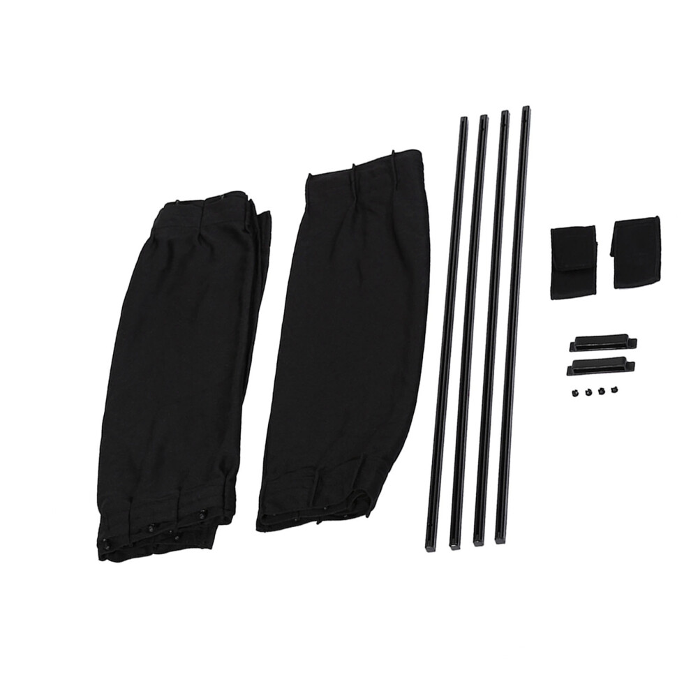 2 X 50S Car Sun Shade Window Curtain Adjustable Uv Heat Insulation Black 8771393020075