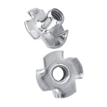 Steel T Nut M4x50 Four Prong Tee Nuts for Woodwork Heavy Duty Metal Fasteners