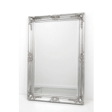 Antique Ornate Silver Mirror Chic 90x60Cm