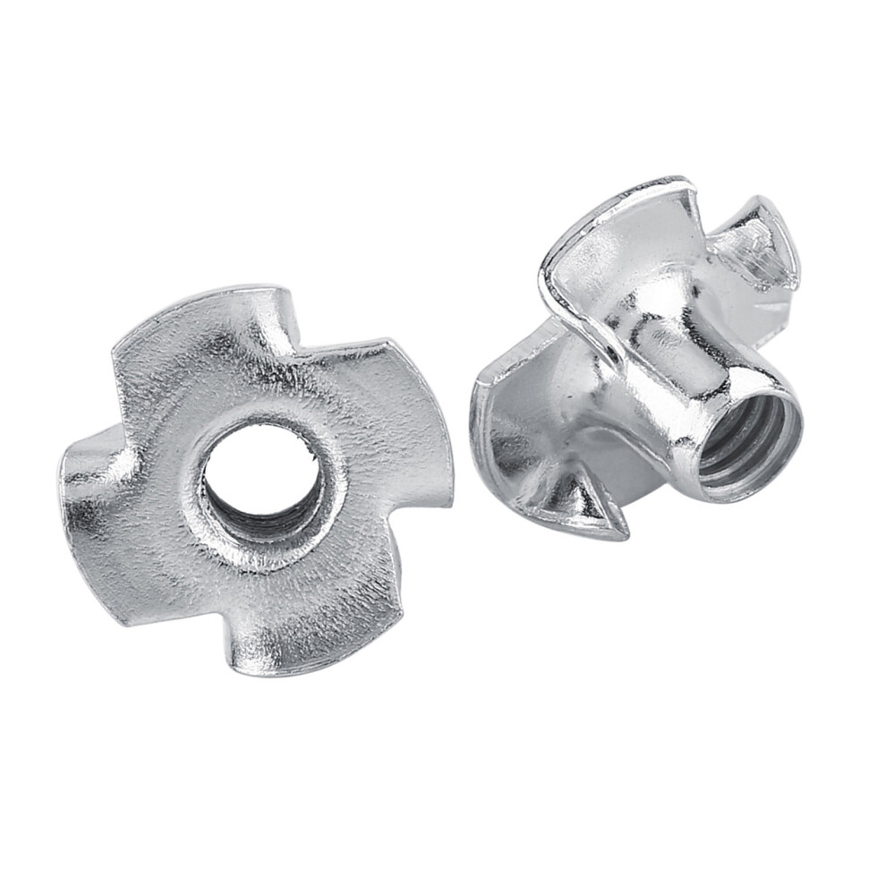 M8 Carbon Steel Tee Nuts For Woodworking Four Claw T Nut Captive Part 30 Pcs 3031393020884