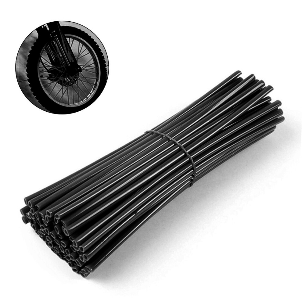 36Pcs Motorcycle Spoke Protectors Off Road Rims Wraps Kit 17Cm & Colors Black 8701393021611