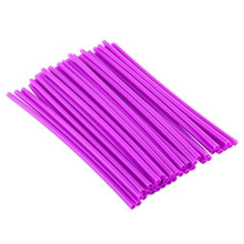 36pcs Motorcycle Spoke Protectors Rims Wraps Kit Purple Red Blue Yellow