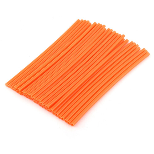 36pcs Motorcycle Spoke Protector Wraps Off-Road Orange 17cm Durable 1