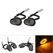 Amber LED Turn Signal Light for Yamaha YZF R1 R6 R6S, Flush Mount, Smoke