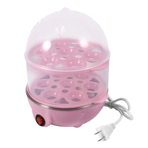 Multi-Function Pink Electric Eggs Boiler with Double Layer Design for Kitchen 2