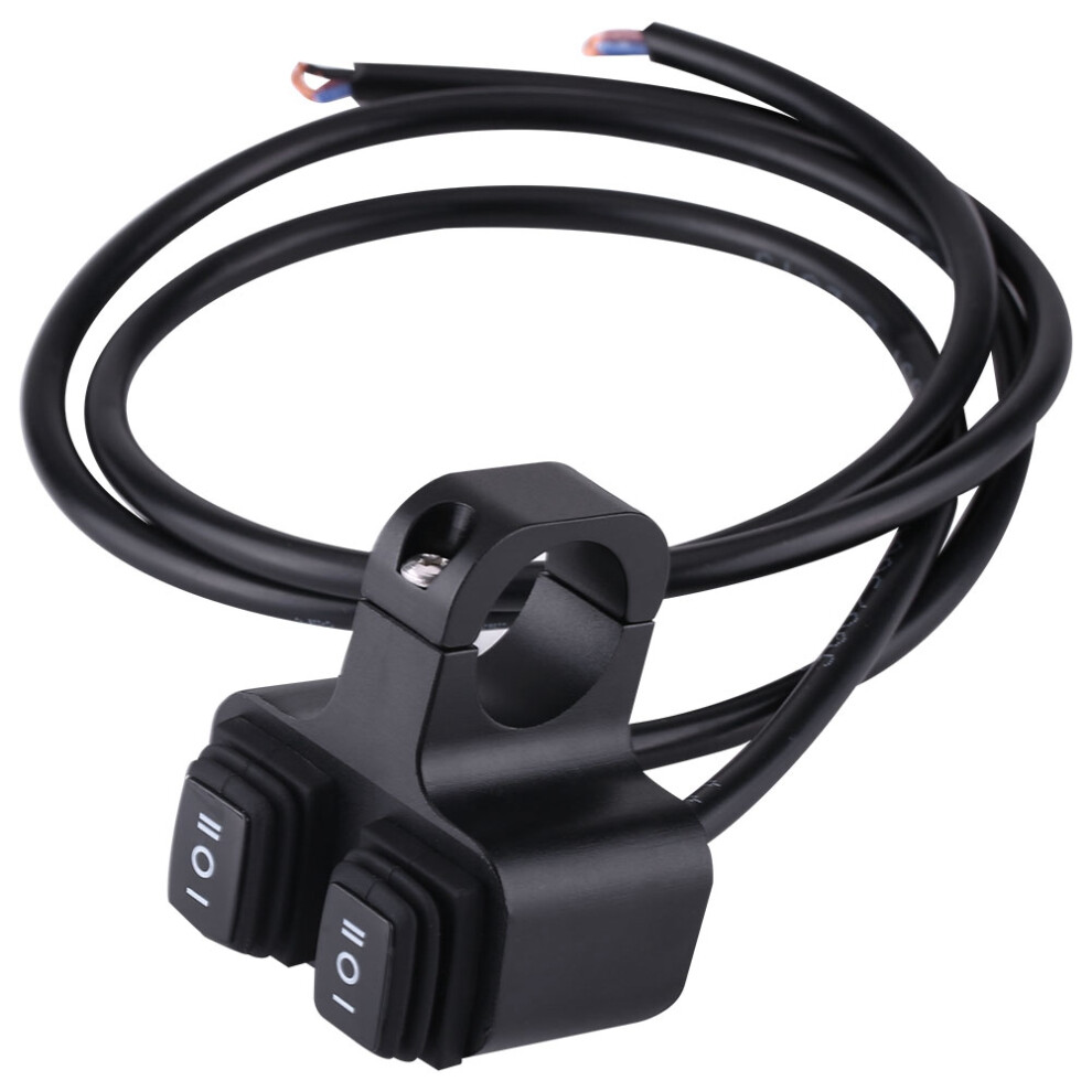 Cnc Aluminum Alloy Motorcycle Handlebar Switch 3 Way On/Off Dual 16A Black 3091393023346
