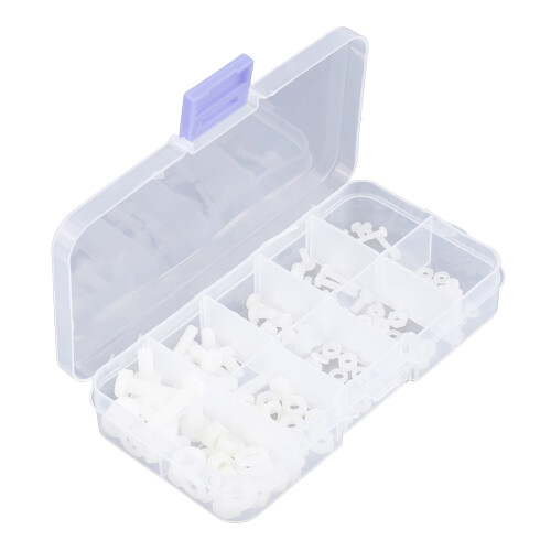 150pcs M2-M5 Screw Nut Washer Assortment Kit in Storage Box