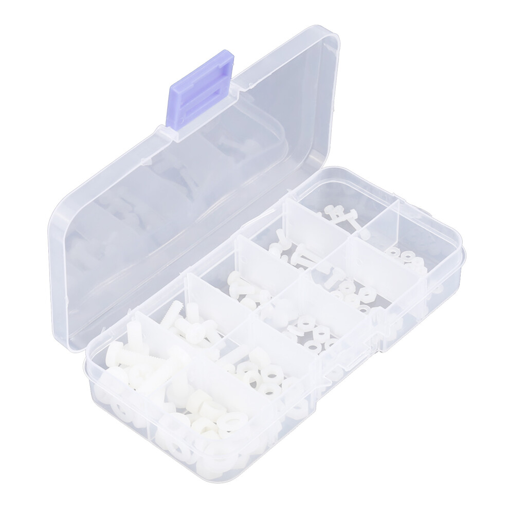 150Pcs M2-M5 Screw Nut Washer Assortment Kit In Storage Box 4961393023945