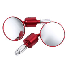 7/8" Aluminum Round Handlebar Bar End Mirrors Set – Multiple Colors