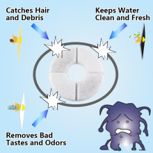 Premium Cotton Activated Carbon Water Fountain Filters Pack of 4, 5x0.4 Inch