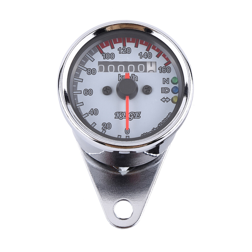 12V Motorcycle Odometer Speedometer Led Backlight 6.5Cm Silver 9321393117214