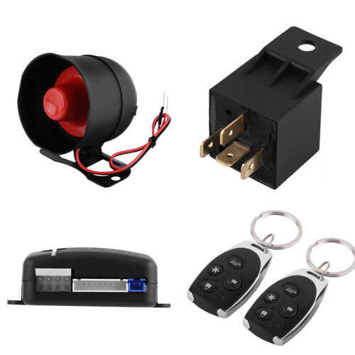 1 Way Car Alarm System Remote Keyless Entry Security with 2 Remotes 2
