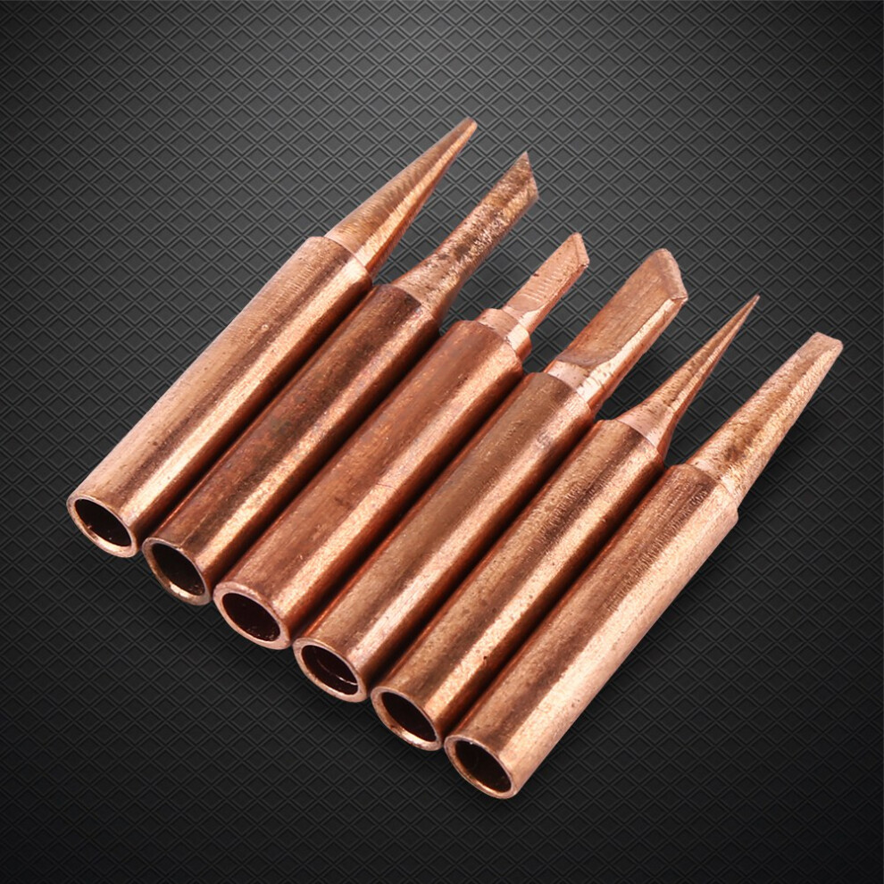 6x Copper 900M-T Soldering Tips