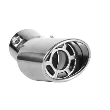 Universal Rear Round Stainless Steel Exhaust Muffler Tailpipe Trim Tip 1 Pcs