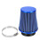 Car High Flow Cold Air Filter Intake Kit Blue 76mm Inlet 2