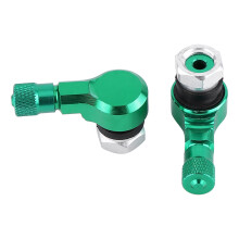 2pcs Aluminum Tire Valve Stems, 11.3mm, 90 Green for Motorcycles