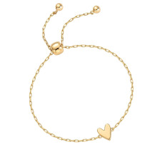 Bracelet romantique doux en forme de cœur-petit coeur doré