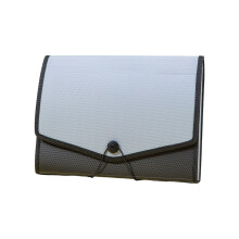 13 Compartments Expandable File Organiser Filing Bag-Black  A4.