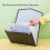 High Capacity Plastic File Organiser 13 Pockets-Green  A4. 2