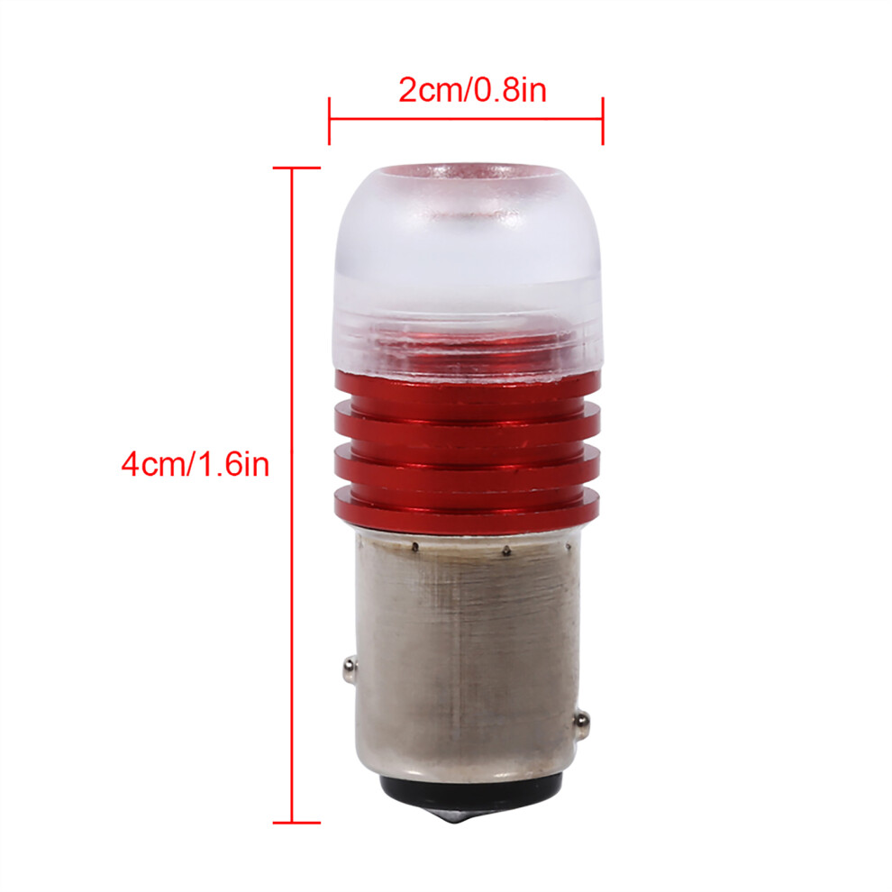 2Pcs 1157 2357 Led Tail Brake Lights, Flashing, 3W, 4Cm Red 3071393119188