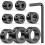 Drill Stop Bit Collar Set, 9PCS Adjustable Drill Depth Stop Collar Limit Ring with Carbon Steel Set for Drill Bits 1