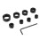 Drill Stop Bit Collar Set, 9PCS Adjustable Drill Depth Stop Collar Limit Ring with Carbon Steel Set for Drill Bits 4