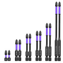 12Pcs verbesserte Hochhärte und starken Magnetbohrer, rutschfeste und stoßfeste Bohrer mit Schraubenzieher-Bohrern