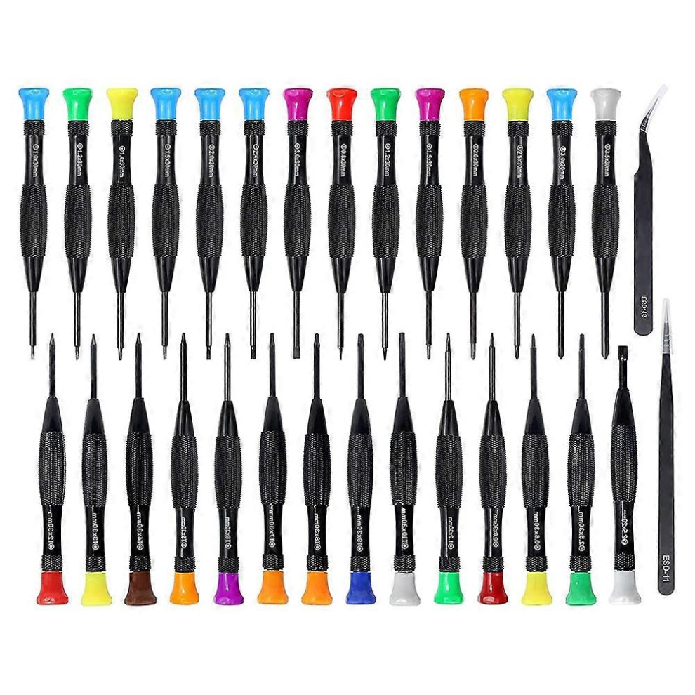 30 In 1 Torx Screwdriver Kit Magnetic Precision Screwdriver Set With Phillips Flathead Mini Screwdrivers Esd Tweezers 6935161812534