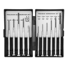 11PCS kleines Präzisionsschraubendreher-Set, Mini-Schraubendreher-Set, 6 verschiedene Größen von Flachkopf-Phi