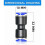 10 pezzi blu 4mm OD Straight Push To Connect Connects (PU-4) 2