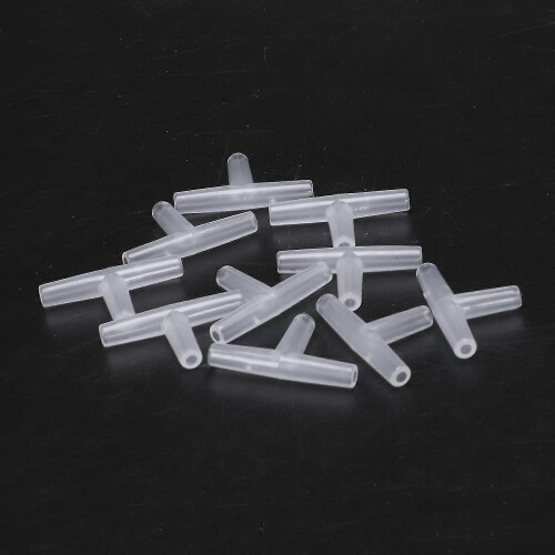 Πλαστικό Tee Shape Aquarium 3-Way Air Valve Connectors 10 τμχ Λευκό 2