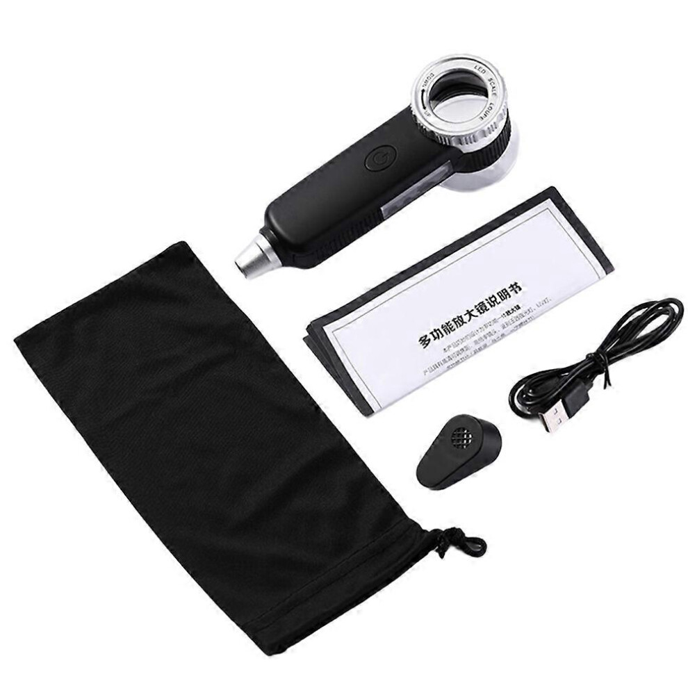 Magnifying Jewelers Loupe with Scale, 10X Rechargeable Jewelry Loupe for Jewelry, Coins, Stamps, Watch, Antiques