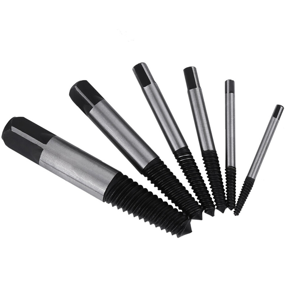 6Pcs Hss Damaged Screw Extractor Set For Household Repairs, Durable Steel 8431393029958