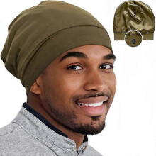 Boné de cetim de seda para homens Boné de dormir para boné para dormir
