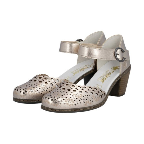 Rieker Rieker Leder High Heels - Silber/Platin 2